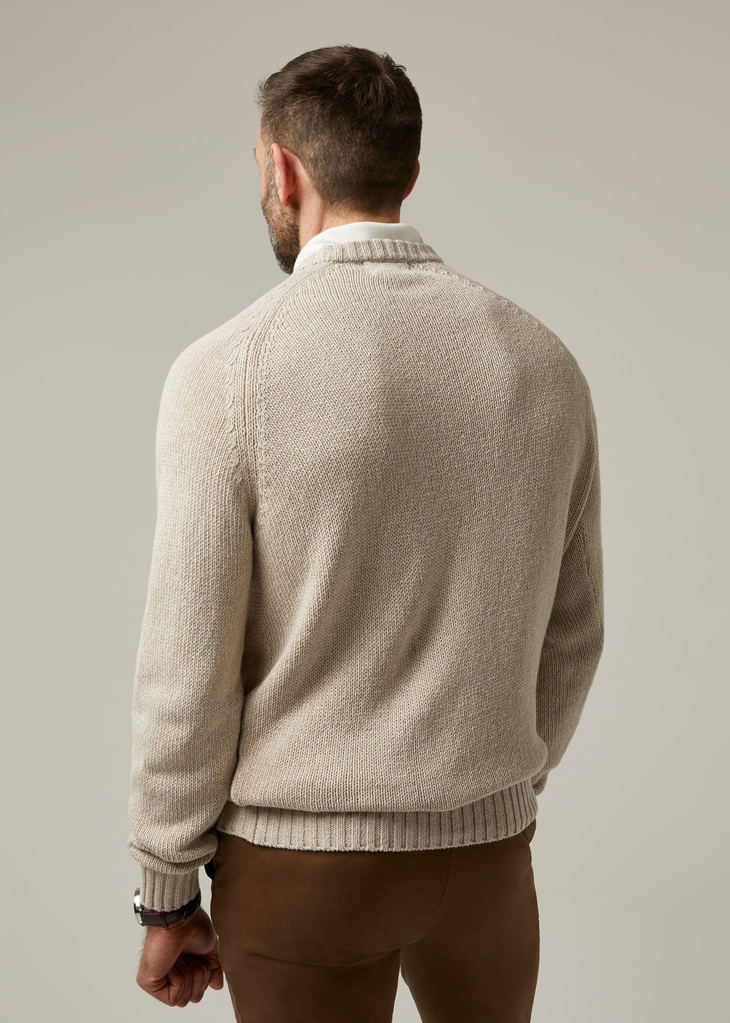 Maplebeck Raglan Sleeve Crew Neck in Hay