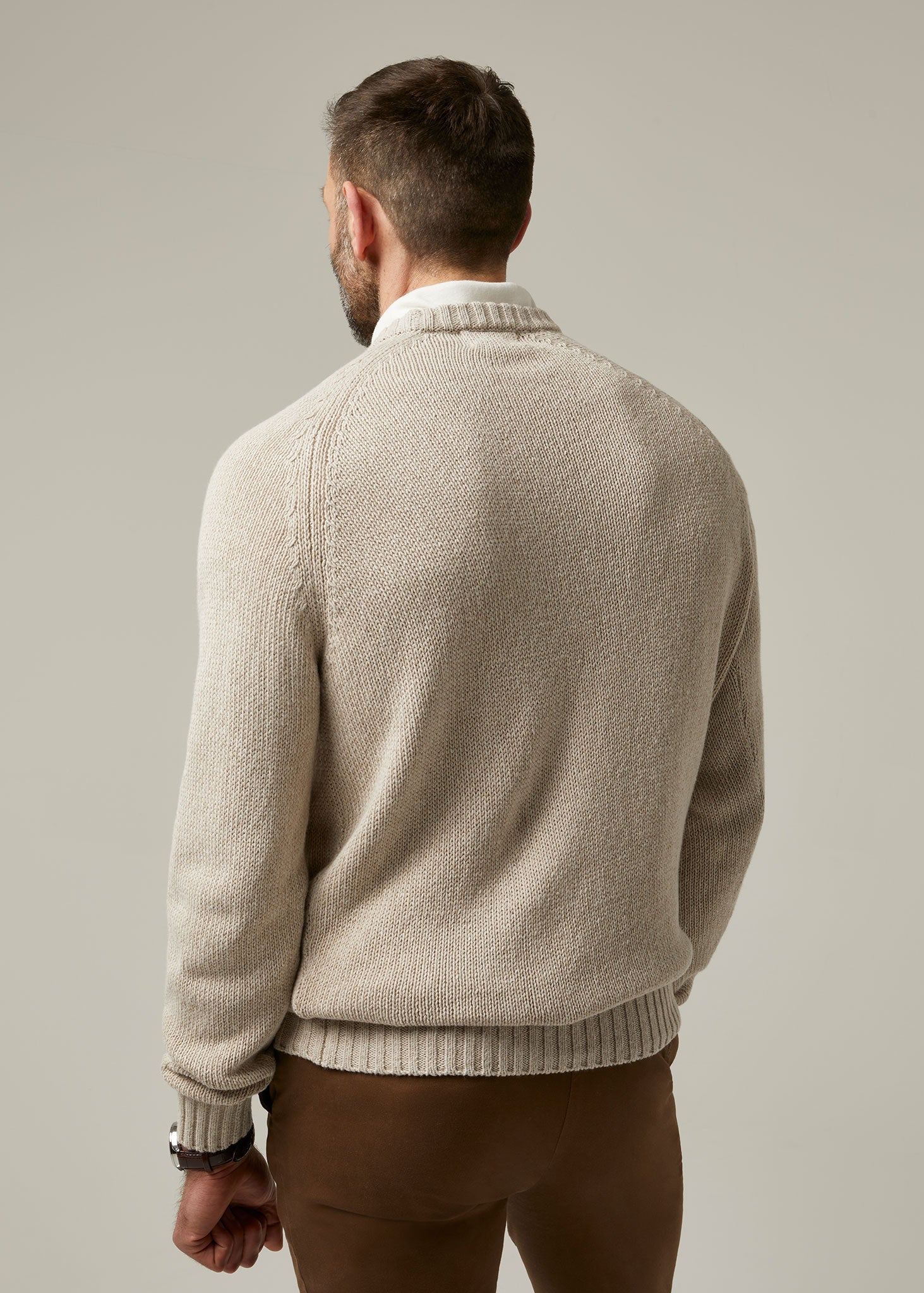 Maplebeck Raglan Sleeve Crew Neck in Hay