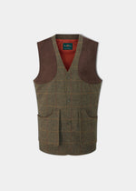 Combrook Men's Tweed Shooting Waistcoat in Teak