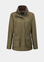 Didsmere Ladies Technical Tweed Coat In Pine 