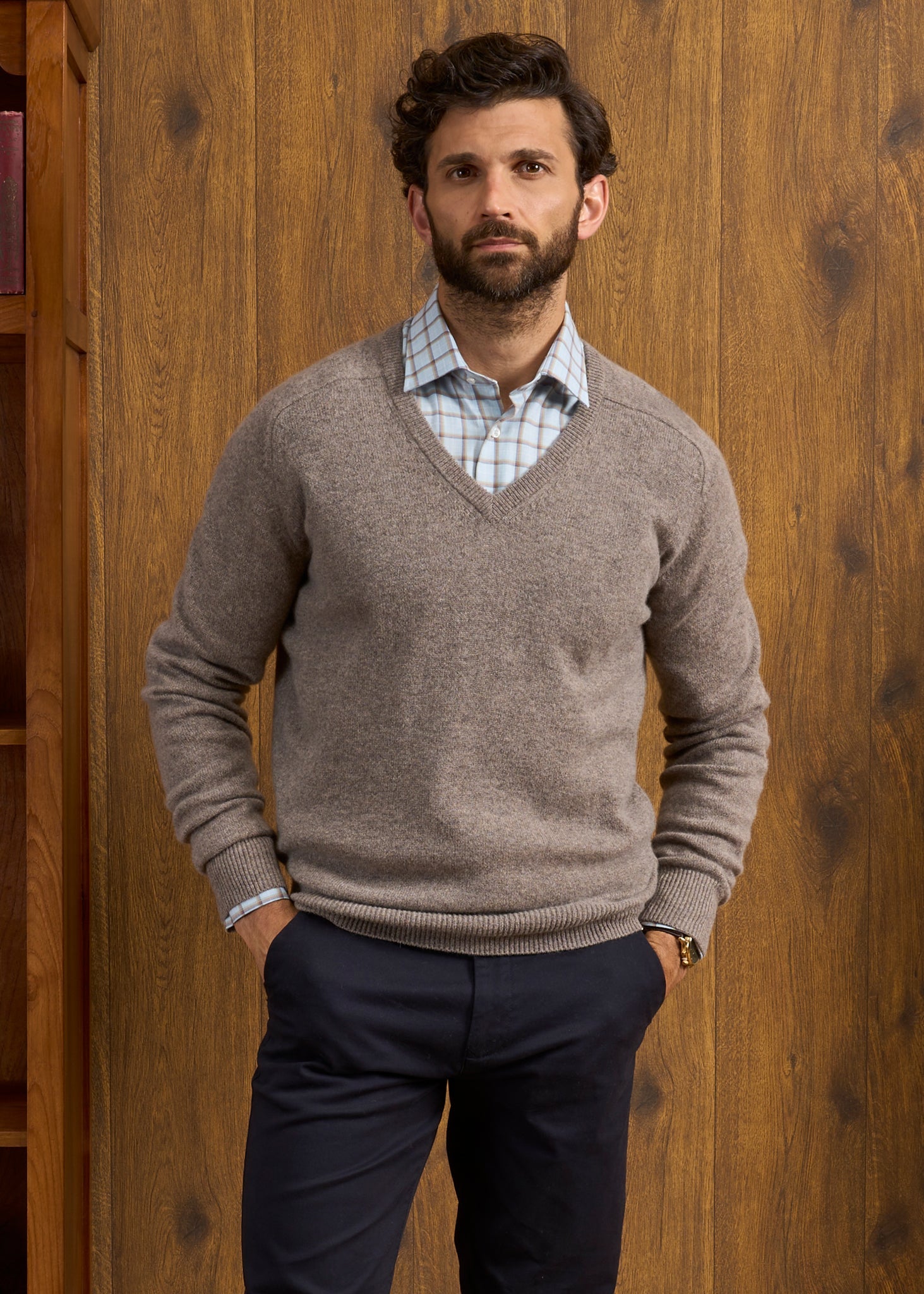 Hampshire Lambswool Jumper in Vole