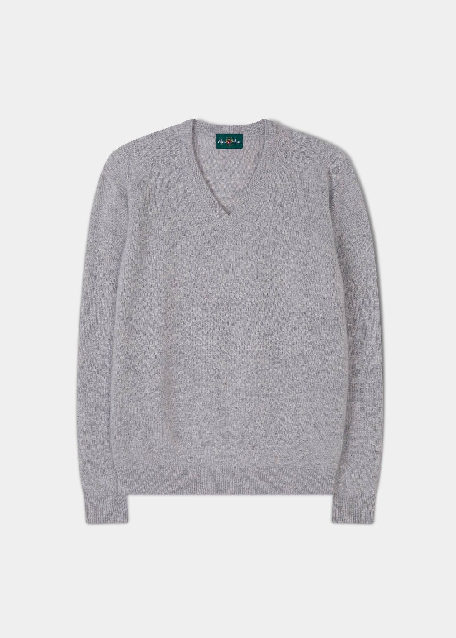 Kilsyth Men's Lambswool Jumper in Pearl Grey - Regular Fit