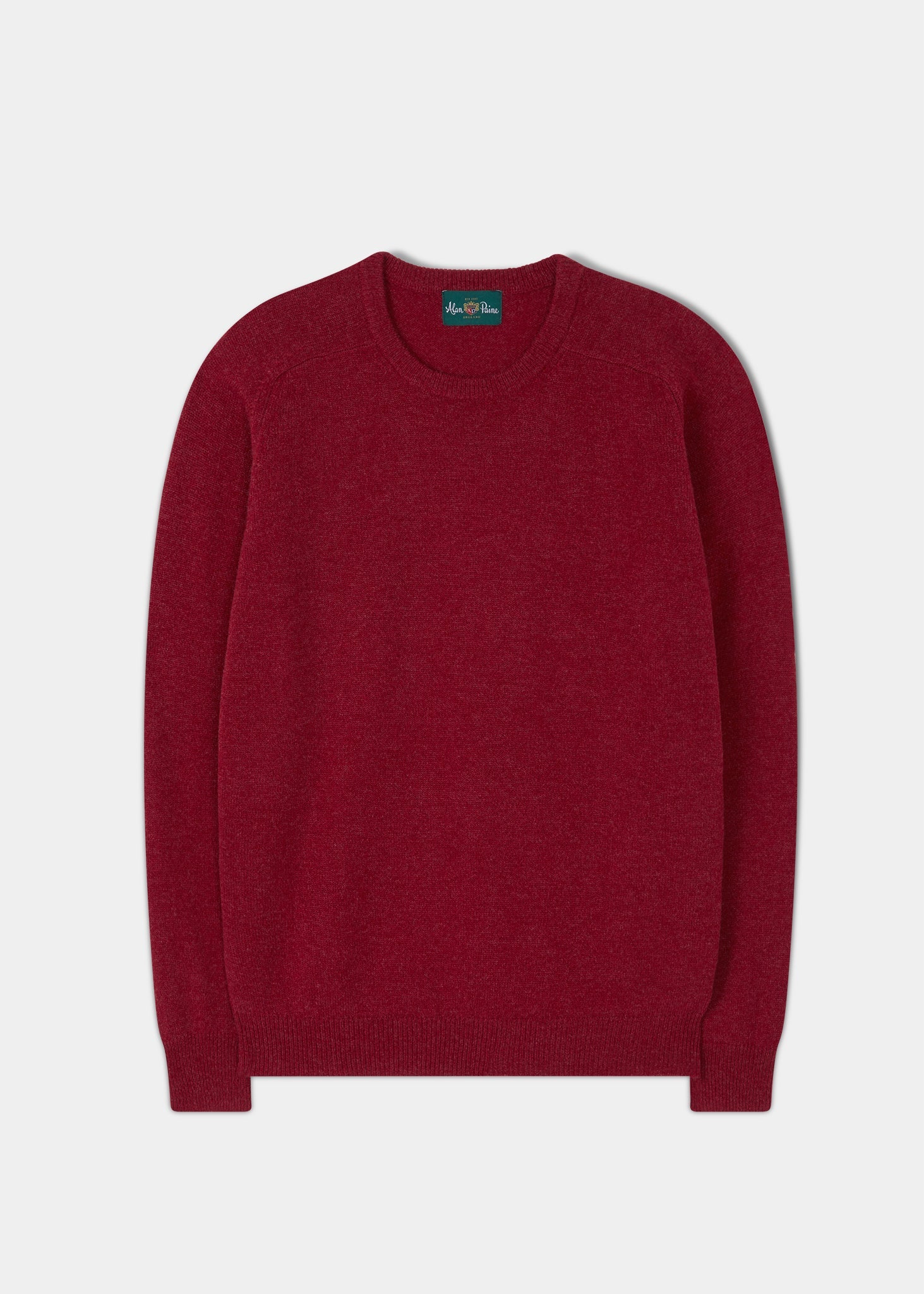 Lenzie Men's Lambswool Jumper In Poppy - Regular Fit