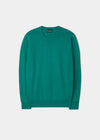 Men's Lambswool Crew Neck Jumper in Shamrock - Classic Fit