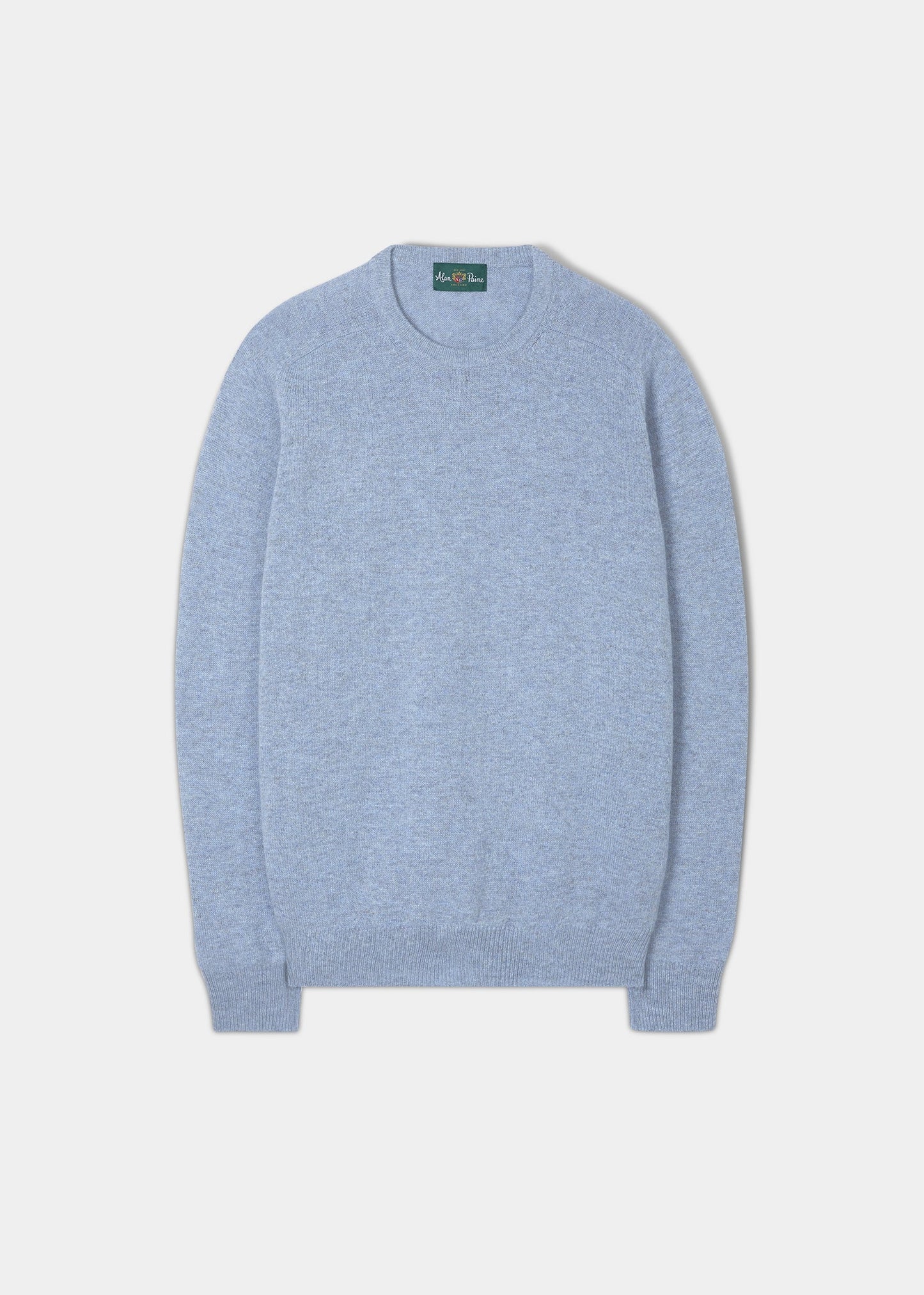 Men's Lambswool Crew Neck Jumper in Paradise Blue - Regular Fit