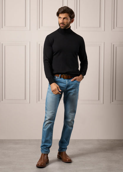 Roll-Neck-Merino-Wool-Sweater-Black