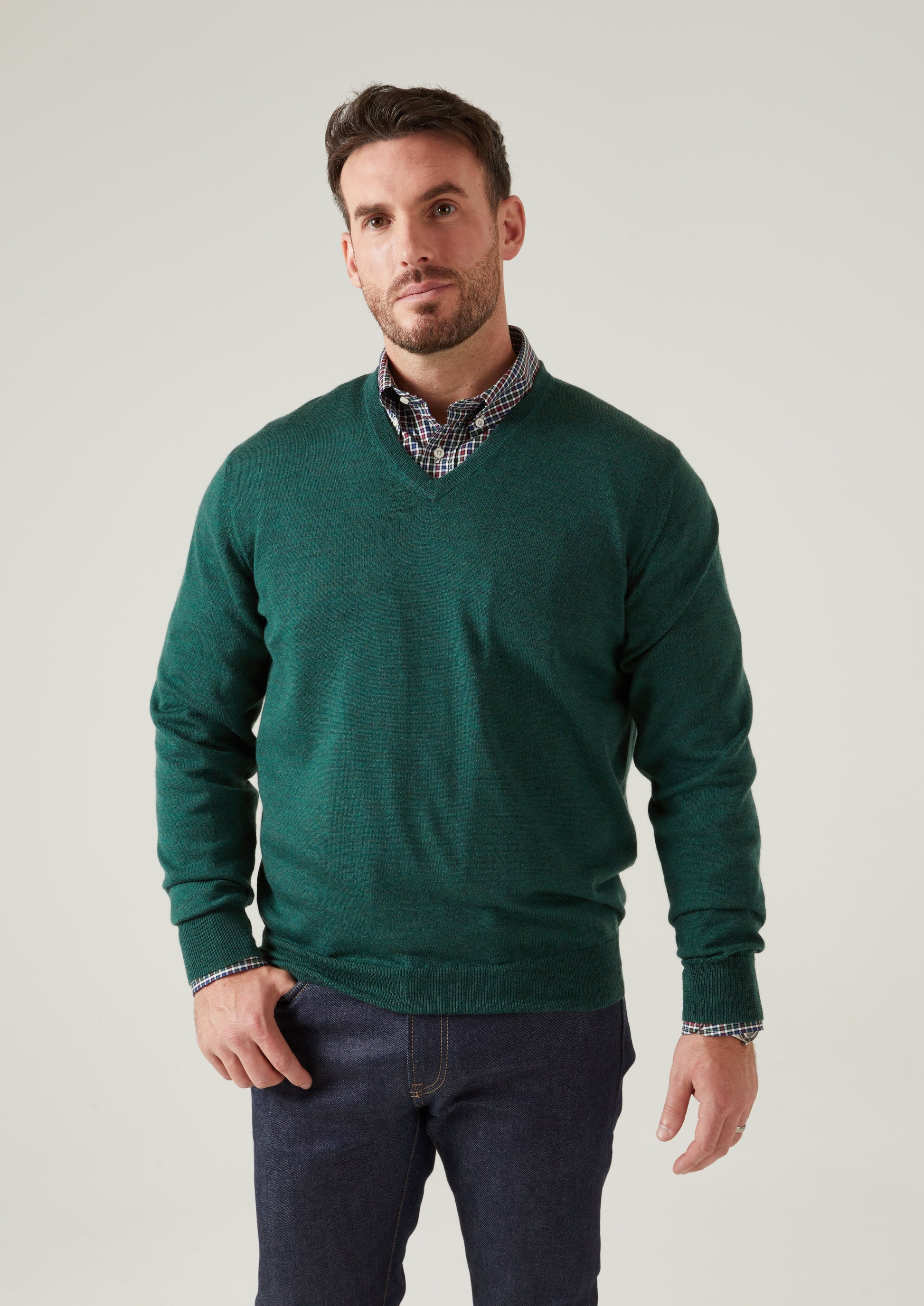 Millbreck Merino Wool Jumper in Hunter