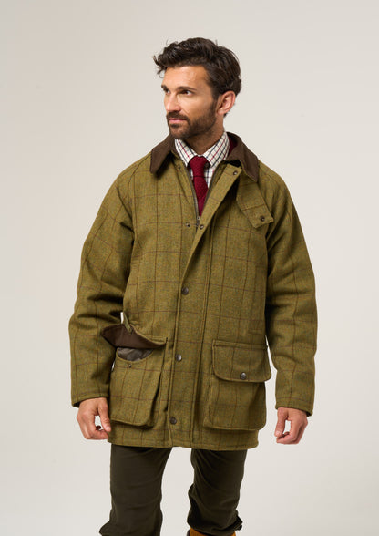 Rutland Tweed Shooting Coat In Lichen