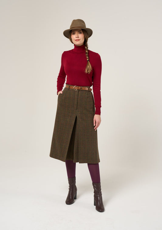 Surrey Ladies Tweed Culottes In Hemlock