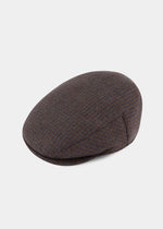 Surrey Men's Tweed Flat Cap In Bramble