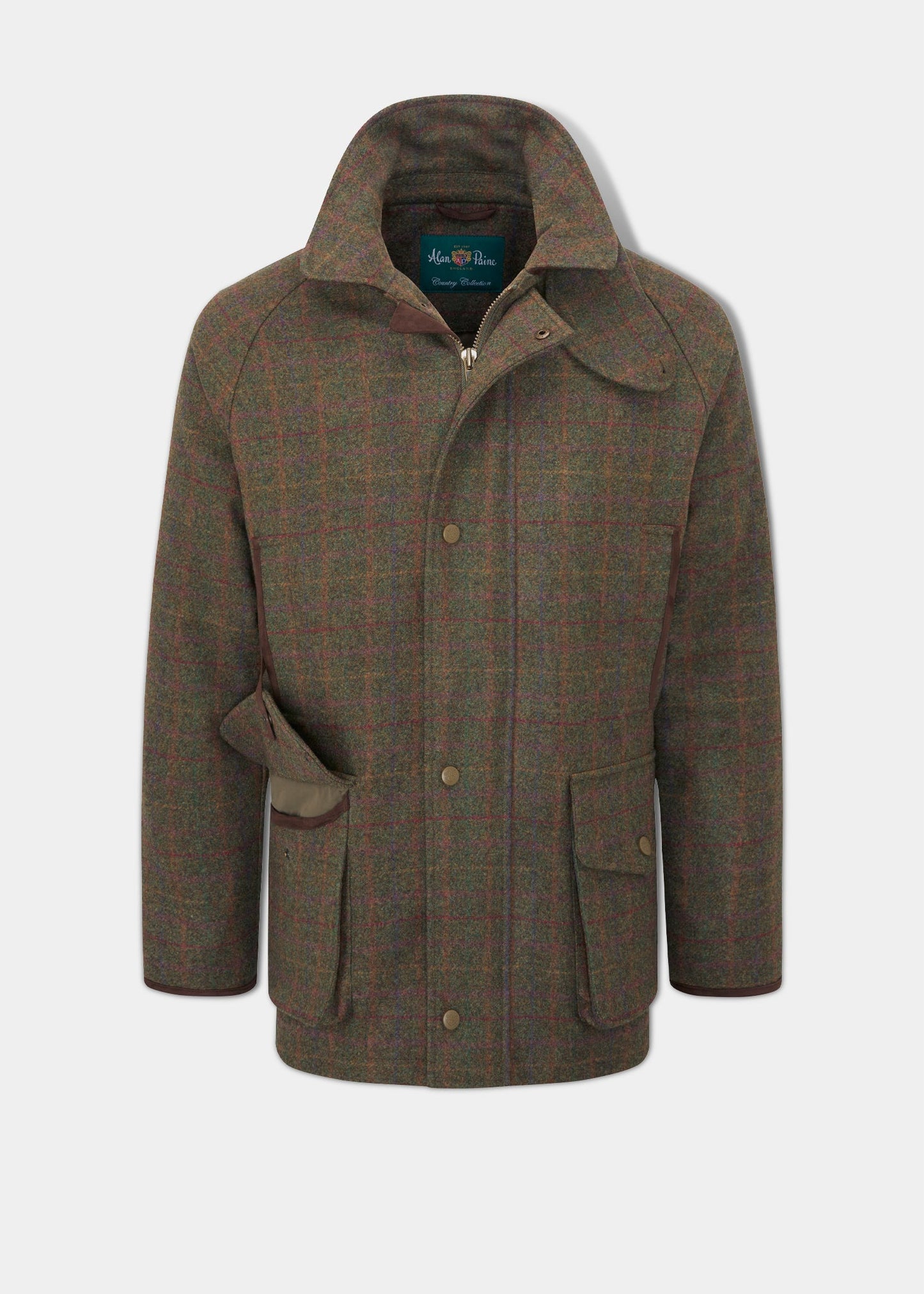 Surrey Waterproof Tweed Coat In Hemlock