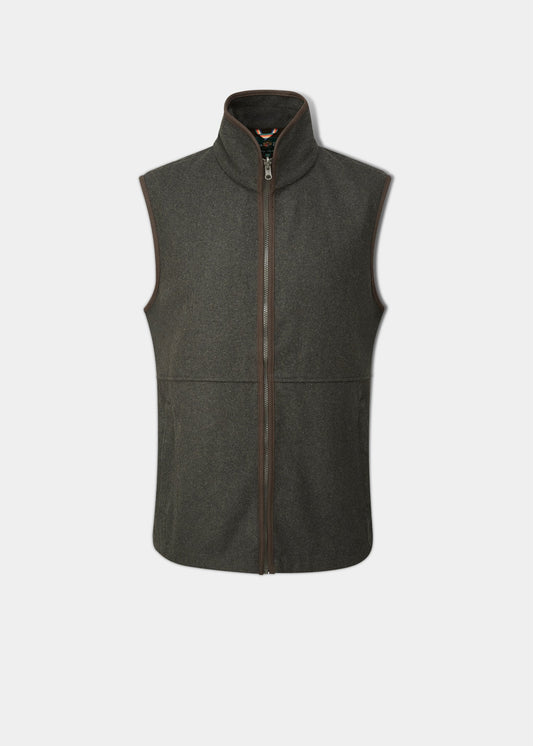 Berwick Men's Waistcoat in Dark Olive