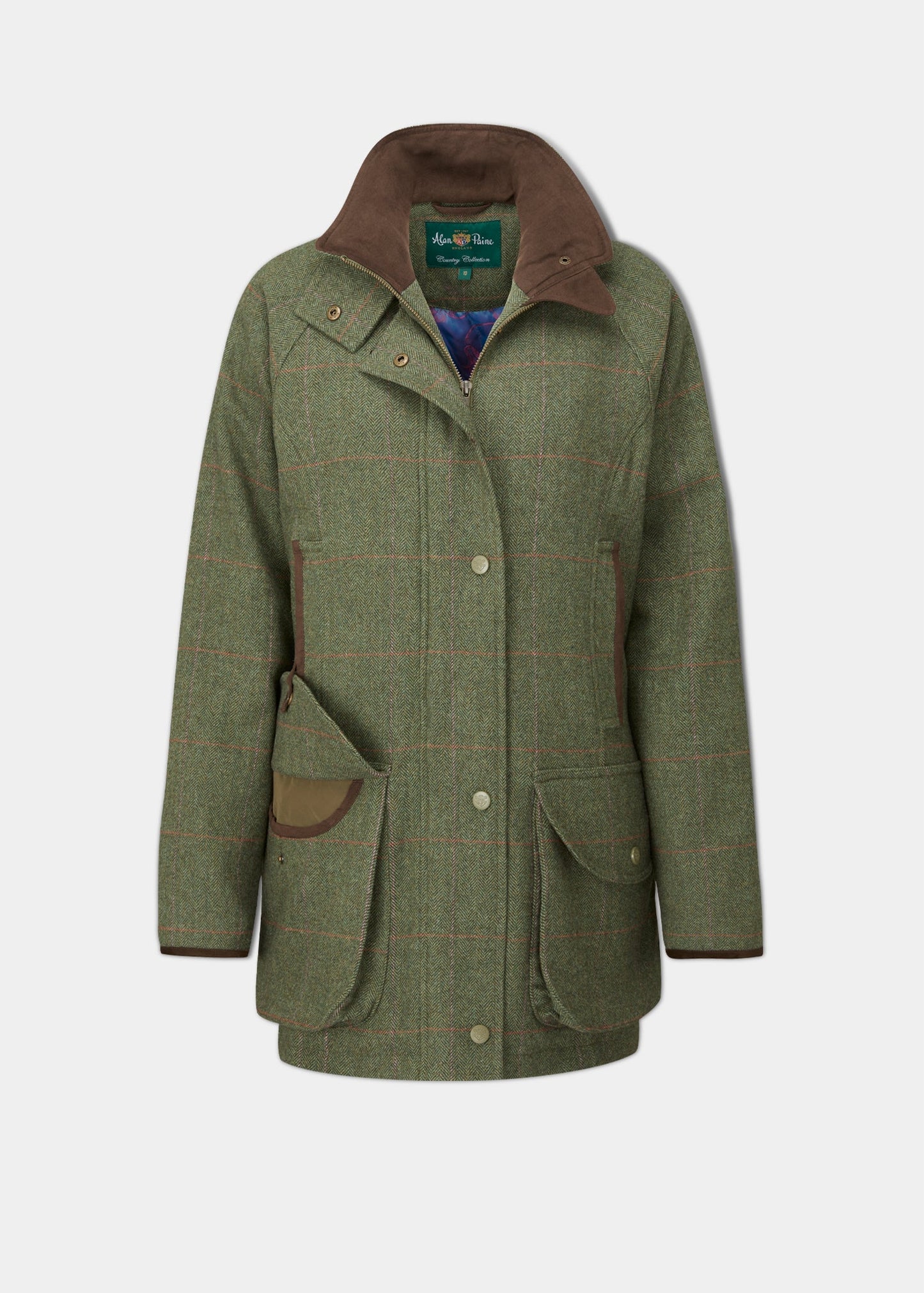 Combrook Ladies Tweed Shooting Coat In Heath