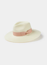 Emelle Straw Hat With Dusk Pink Ribbon