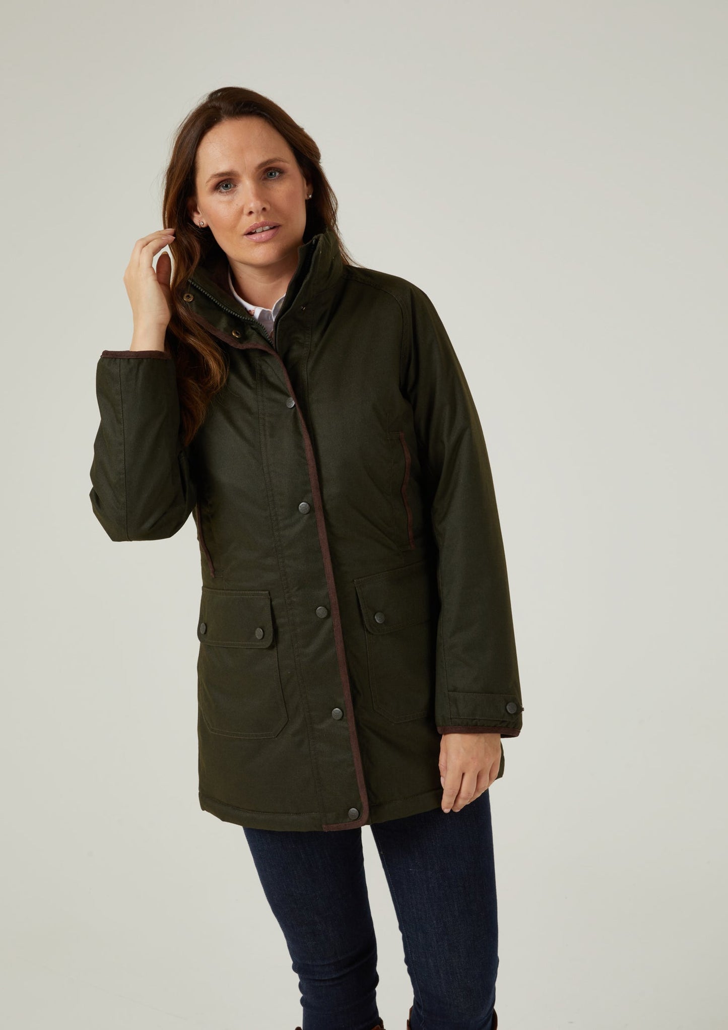 Fernley Ladies Waterproof Weekend Coat In Woodland