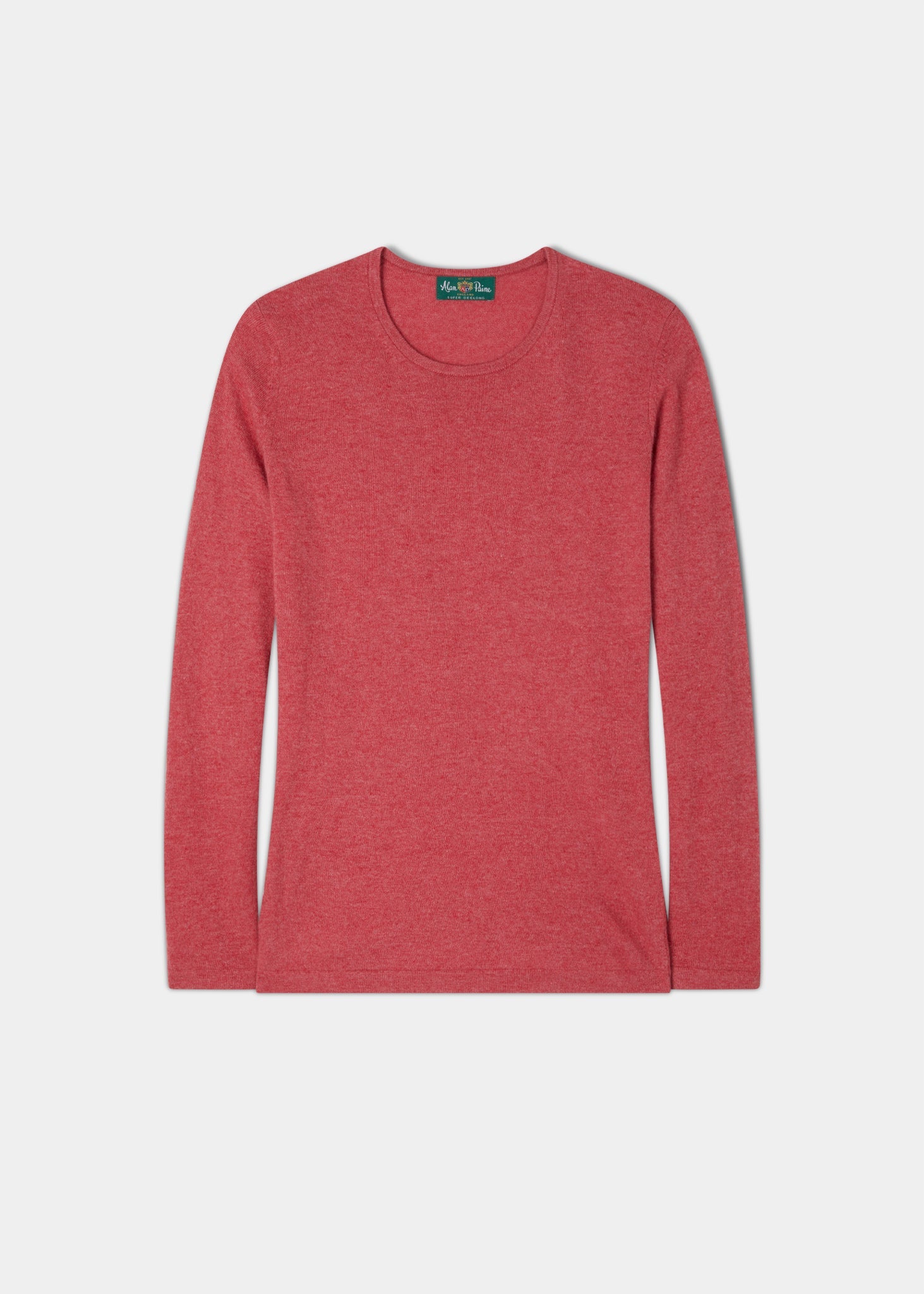 Ladies Geelong Lambswool Crew Neck Jumper In Rouge