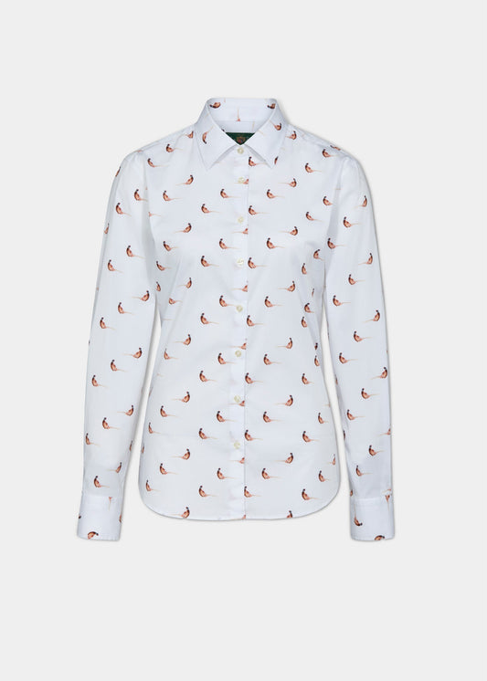 ladies-printed-cotton-country-shirt-pheasant-design