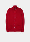 Landford Men's Lambswool Buttoned Jumper In Dubonnet