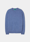 Men's Lambswool Crew Neck Jumper In Jeans