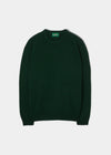 Lenzie Lambswool Jumper in Tartan Green - Regular Fit