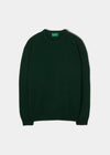 Men's Lambswool Crew Neck Jumper In Tartan Green