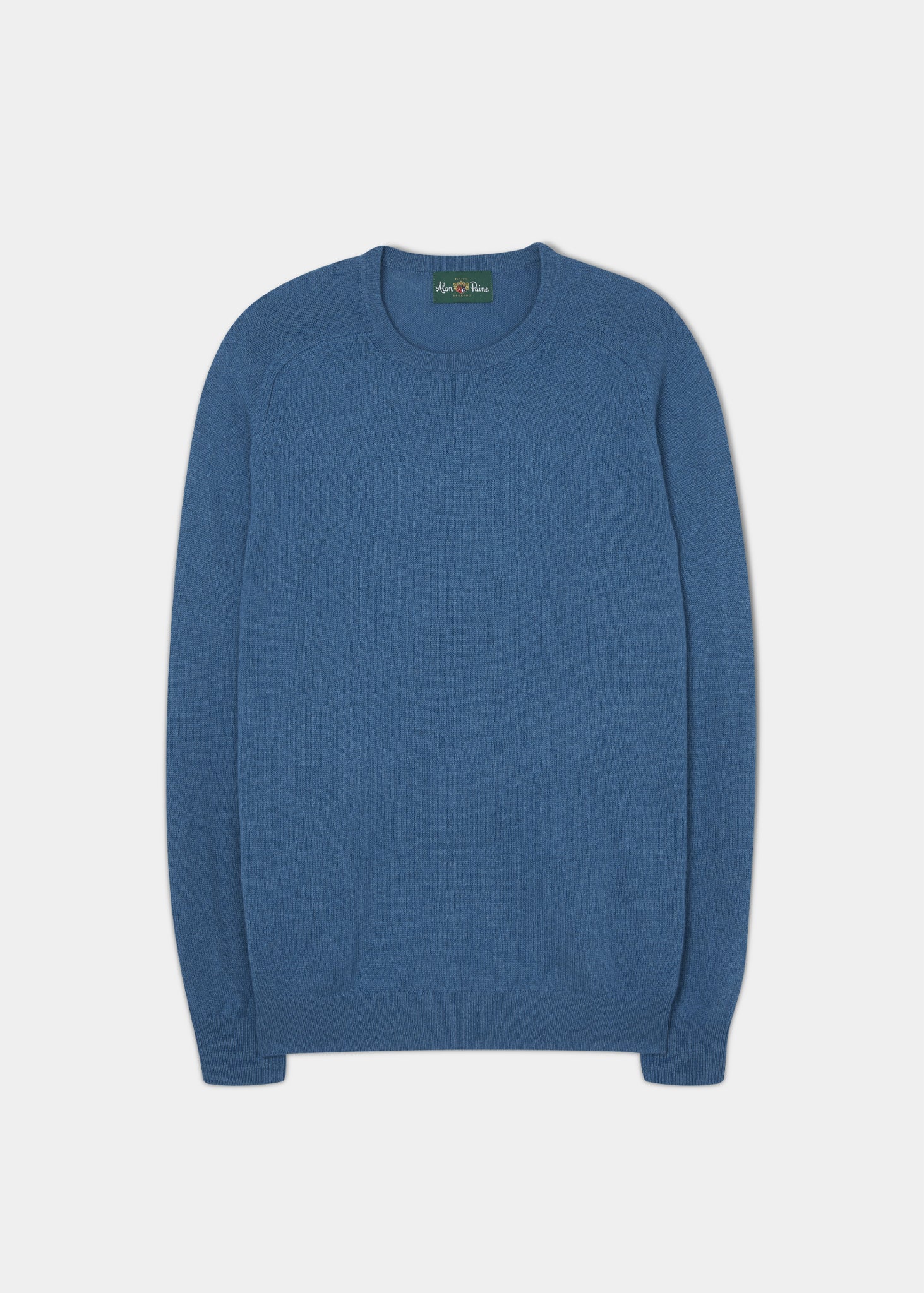 Lenzie Men's Lambswool Jumper In Teal Blue