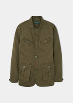 Casual men's jacket in olive green.