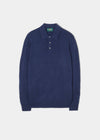 Long Sleeve Polo Shirt in Pacific