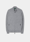 Midhurst Full Zip Jumper In Silver 