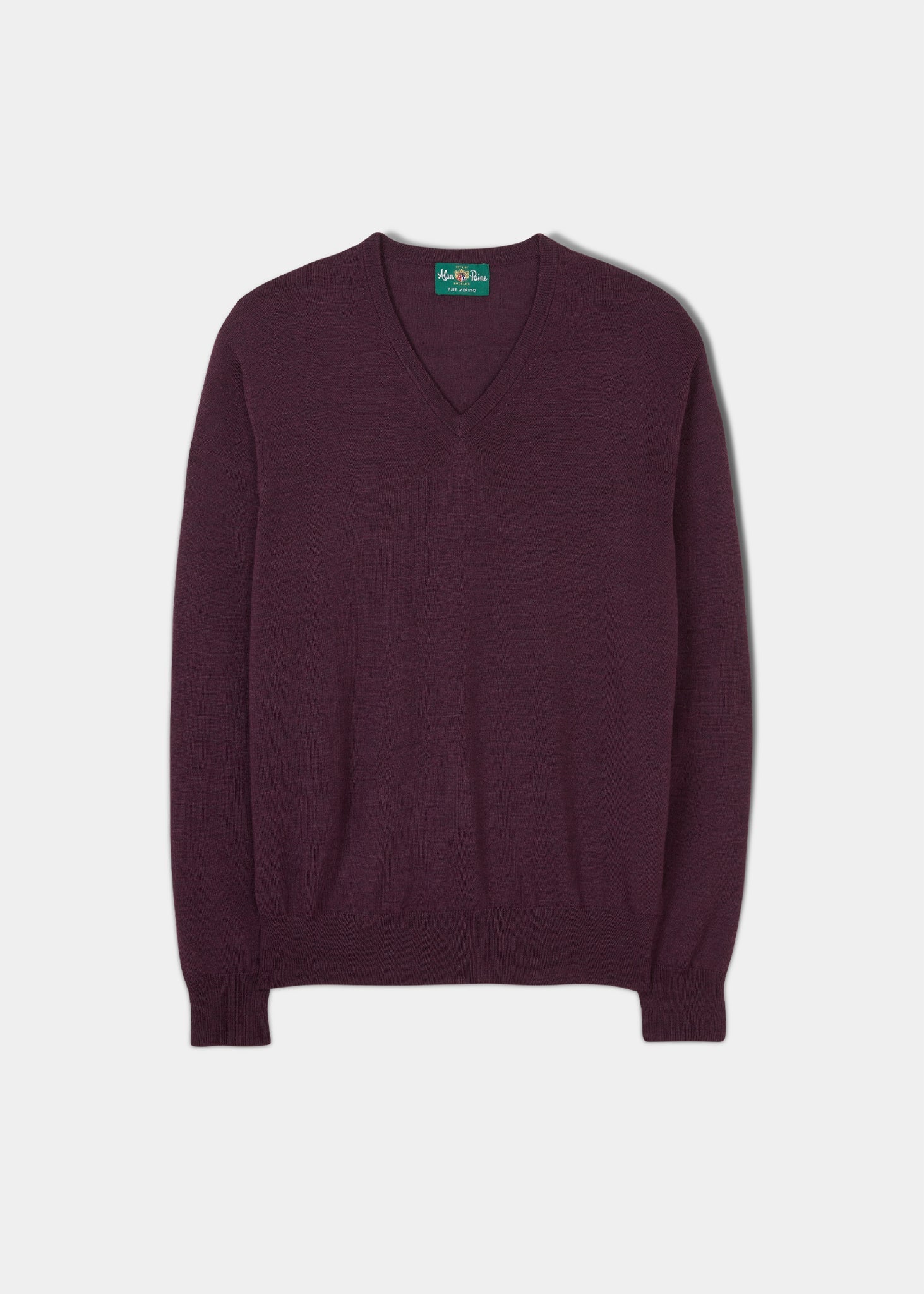 Millbreck Men's Merino Wool Jumper in Black Grape