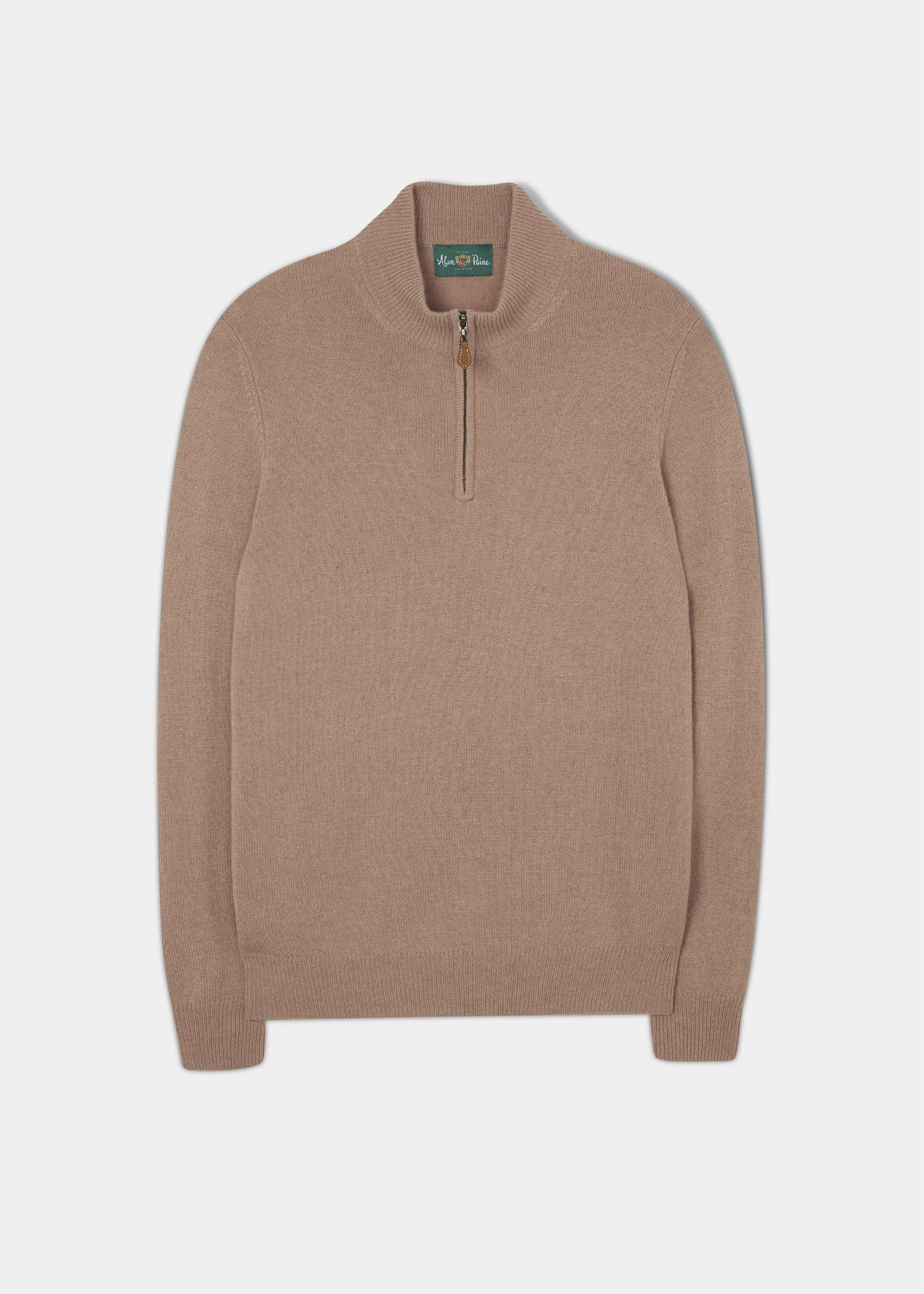 Sutherland Lambswool 1/4 Zip Jumper in Camel 