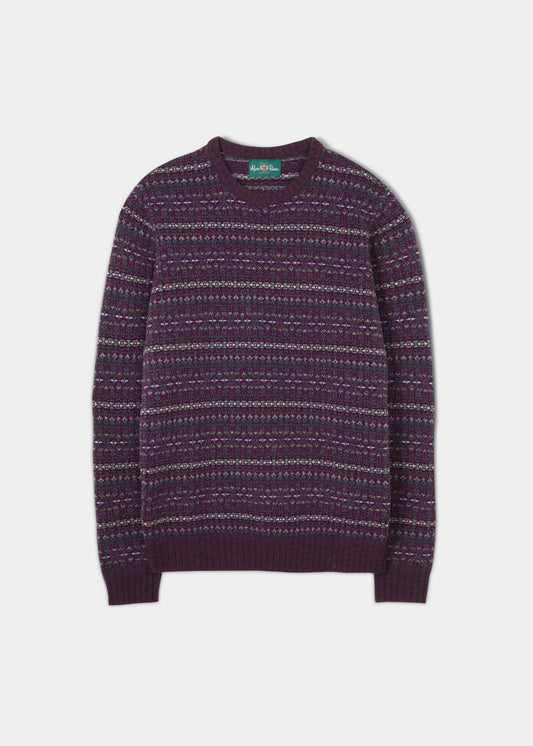 Men's Fairisle Black Grape Jumper